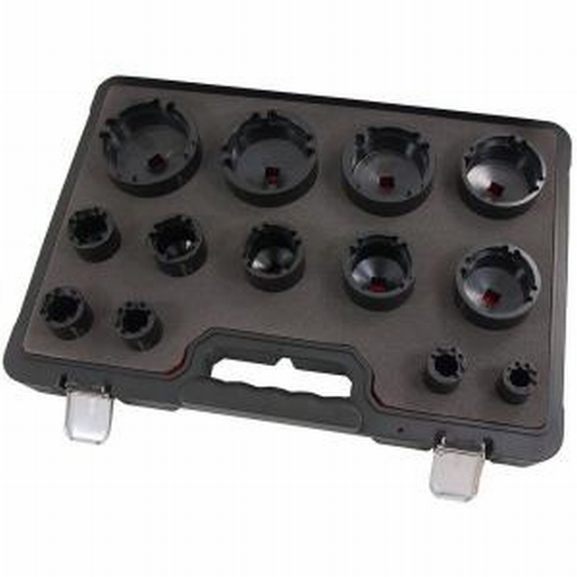 13-piece Special Socket Set With Inside Tooth For Grooved Nu